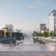Visualisierung Hafenkopf Deutzer Hafen Richtung Dom